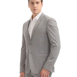 AD by Arvind Light Grey Textured Blazer image 3