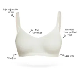 Inner Sense White Full Coverage T-Shirt Bra - Pack of 2 image 4