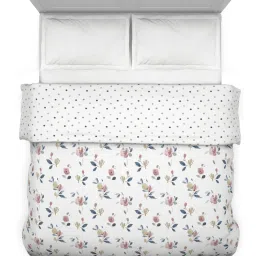 DDecor Floral Pink 150 TC Cotton Queen Reversible Dohar image 3