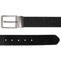 SCHARF Black Solid Wallet & Formal Belt Combo Gift Set For Men image 3