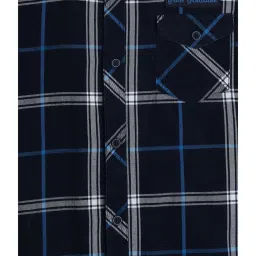 Cavio Kids Blue Cotton Chequered Shirt image 3