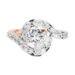 Sparkles Rose Gold Lab Grown 23 Diamond 14KT 1.29ct Round Ring For Women image 1