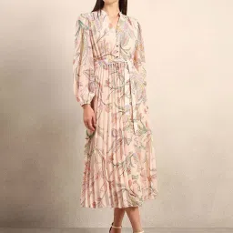 Vero Moda Peach Quartz Flared Fit Printed Dress image 1