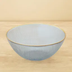 Pure Home and Living Blue Glass Textured Serving Bowls image 1