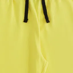 Pantaloons Junior Yellow Cotton Printed Trackpants image 3