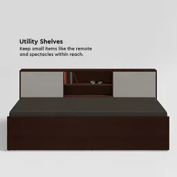 Godrej Interio Twogether Dark Brown & Grey Engineered Wood 2 Seater Sofa Cum Bed image 3