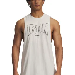 Under Armour White Regular Fit Printed Tank Tee image 1