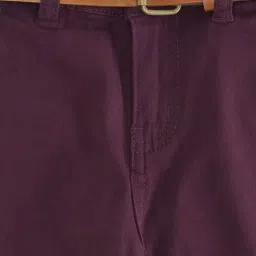 Pantaloons Junior Maroon Cotton Regular Fit Trousers image 3