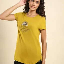 Van Heusen Yellow Printed T-Shirt image 3