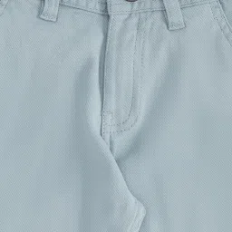 Pantaloons Junior Blue Cotton Regular Fit Trousers image 3