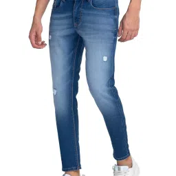 Being Human Blue Skinny Fit Distressed Jeans image 3