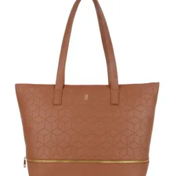 Baggit Tan Geometric Extra Large Tote-picture-17