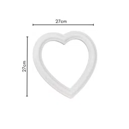 Nestasia Premium Quality White Pvc Framed Heart-Shaped Large Desk Mirror I Perfect For Modern Desk image 3