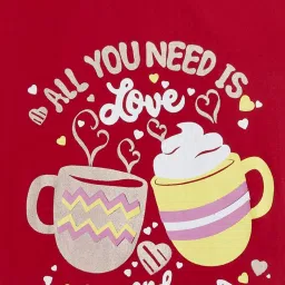 Pantaloons Junior Red Cotton Printed T-Shirt image 3