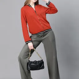 Oxolloxo Rust Regular Fit Bomber Jacket image 3