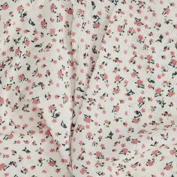 Pantaloons Junior Off-White & Pink Cotton Floral Print Top image 3
