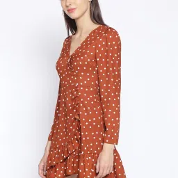 Oxolloxo Rust Printed A Line Dress image 3