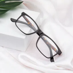 Ted Smith Black Rectangular Unisex Eyewear Frames image 1