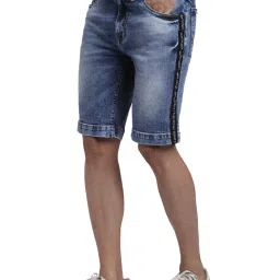 Parx Blue Regular Fit Denim Shorts image 3