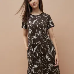 Ginger by Lifestyle Abstract Printed Pure Cotton Nightdress-image-73