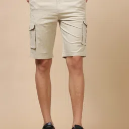 Bushirt Cream Regular Fit Cargo Shorts image 1