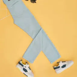 Pantaloons Junior Boys Angel Blue Cotton Solid Jeans-image-1