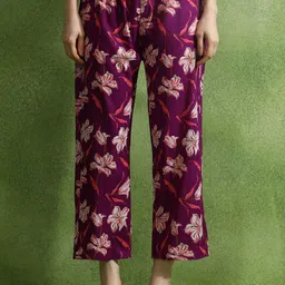 Jaipur Kurti Women Floral Printed Calf Length Regular A-Line Kurta with Trousers image 5