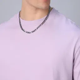 Bewakoof Purple Cotton Loose fit T-Shirt image 4