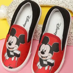 Kidsville Red & Black Mickey & Friends Printed Casual Slip-Ons-picture-14