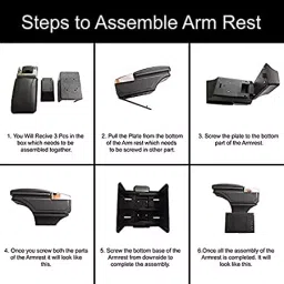 VBX Custom Fit Super Luxury Console/Armrest For MG Gloster Set Of 1 Pcs (Black Color) image 3