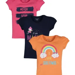 Plum Tree Kids Multicolour Cotton Printed T-Shirts image 1