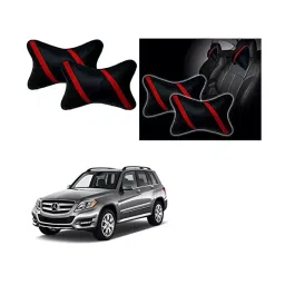 Auto Pearl Strip Red Car Neck Cushion/Neck Pillow Compatible with Mercedes Benz GLK Class image 4