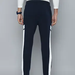 Harvard Men Blue Solid Side Stripes Mid Rise Casual Track Pants image 3