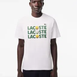 Lacoste White Cotton Classic Fit Printed Sports T-Shirt-picture-25