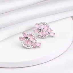 GIVA 925 Sterling Silver The Pink PeriwInkle Earringss For Women-image-4