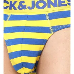 Jack & Jones Yellow & Blue Striped Briefs image 4