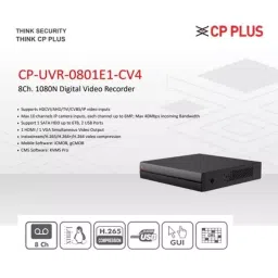 CP PLUS CCTV Combo Kit 2.4 MP Full HD Audio Indoor & Outdoor with 8 Channel DVR 8 Dome Camera, 8 Channel SMPS, 70 m Copper Cable 500 GB HDD & Connectors image 2