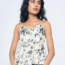 Honey By Pantaloons White Slim Fit Printed Top-image-56