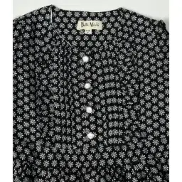 Bella Moda Kids Black Printed Full Sleeves Fit & Flare Dress image 3