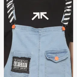 Kultprit Blue Slim Fit Distressed Dungree image 4