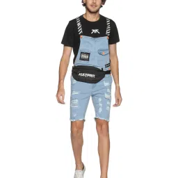 Kultprit Blue Slim Fit Distressed Dungree image 5