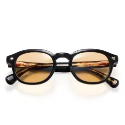 Shisen Fox Brown UV Protection Oval Unisex Sunglasses image 4