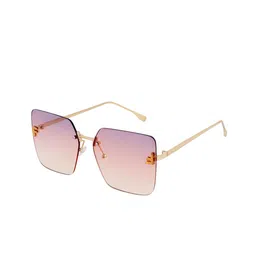 HASHTAG EYEWEAR Women Pink Lens & Gold-Toned Square Sunglasses with-image-83