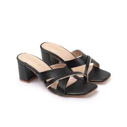 DressBerry Textured Block Heel Sandals image 3