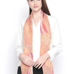 Style Quotient Orange & Pink Printed Stole-image-53