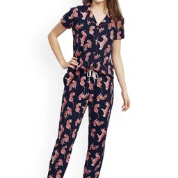 PASTEL CLIP Women Printed Night suit-image-17