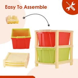 Kuber Industries Green & Red 2 Tier Storage Organisers image 5