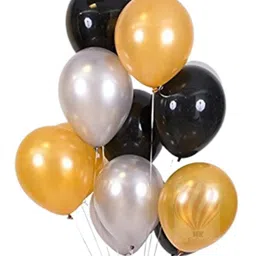 Surprise Decor Golden andBlack Theme Birthday Decoration for Boys, Girls, - Gold & Black Balloons for Birthday - Black & Gold Birthday Decorations image 3
