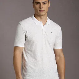 Louis Philippe Jeans Men Solid Printed Polo Collar Cotton Slim Fit T-shirt-picture-29