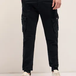 THE BEAR HOUSE Men Slim Fit Cargos Trousers-image-51